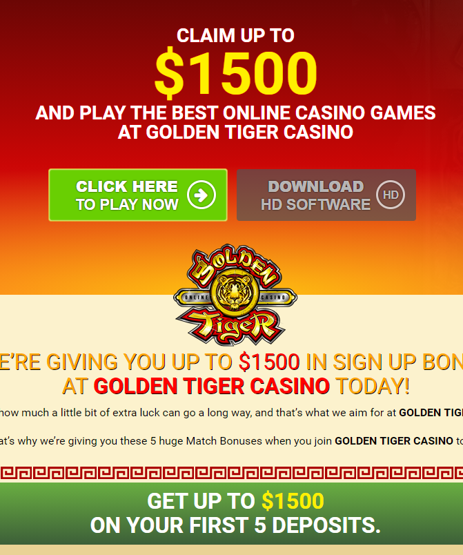 golden tiger casino text message